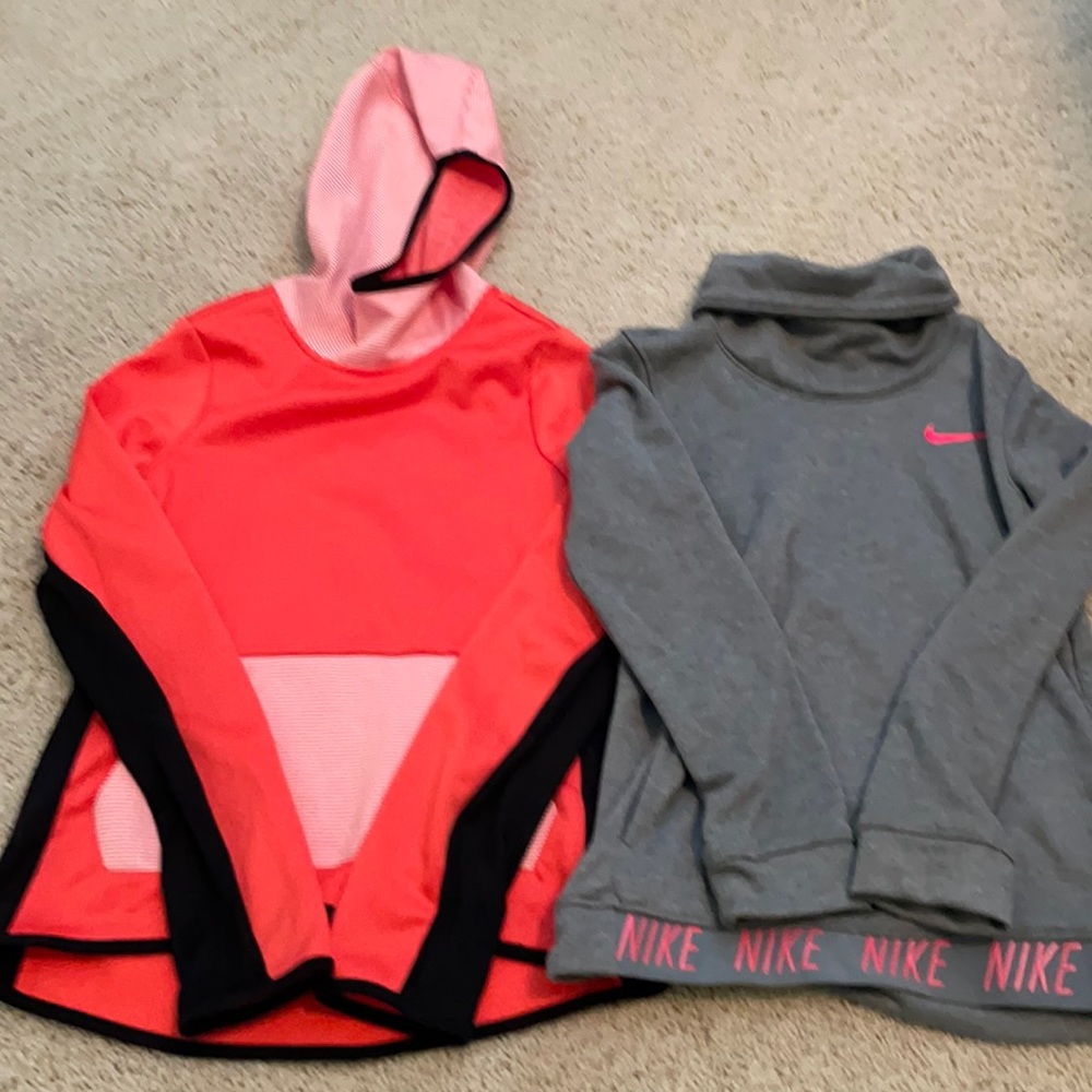 2 kid Nike sweatshirts, size large